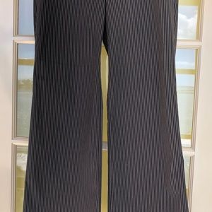 Theory Pinstripe Black and White Pants